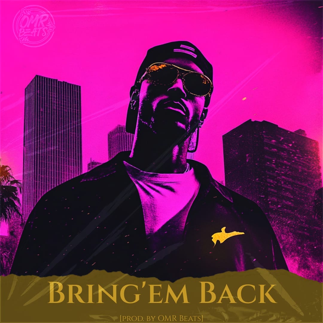 Silhouetted against a pink urban skyline, a person in sunglasses and a cap embodies the rhythm reminiscent of hip-hop beats, with 